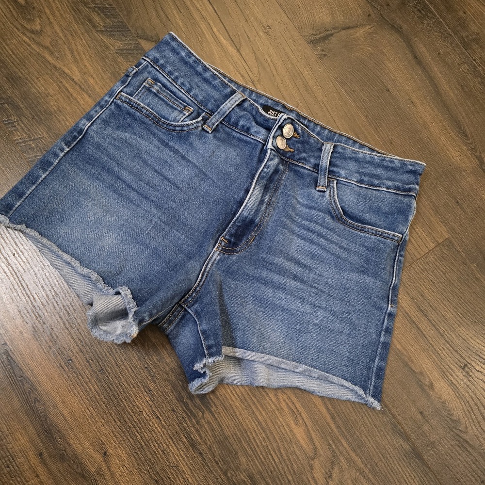 Just Black Denim Cutoff‎ Jean Shorts Womens 28 Made in USA 3" Inseam Summer